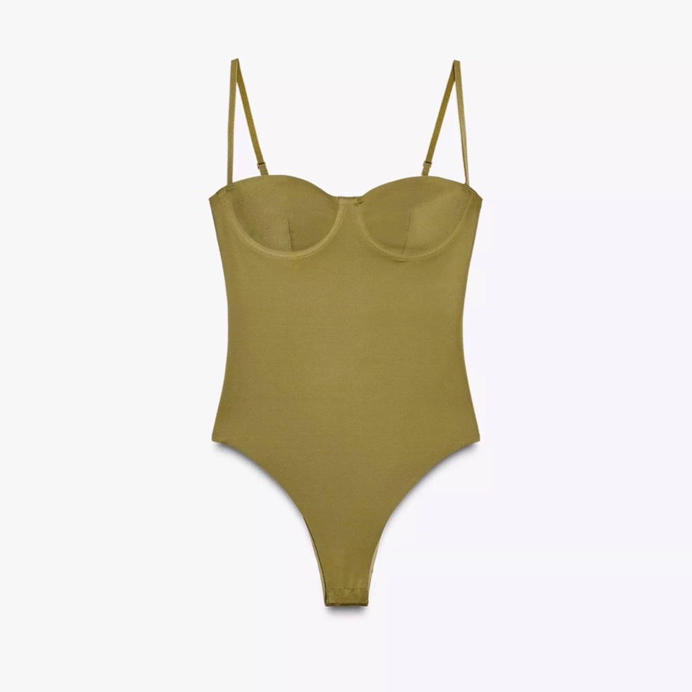 Zara Khaki Women's Bodysuit